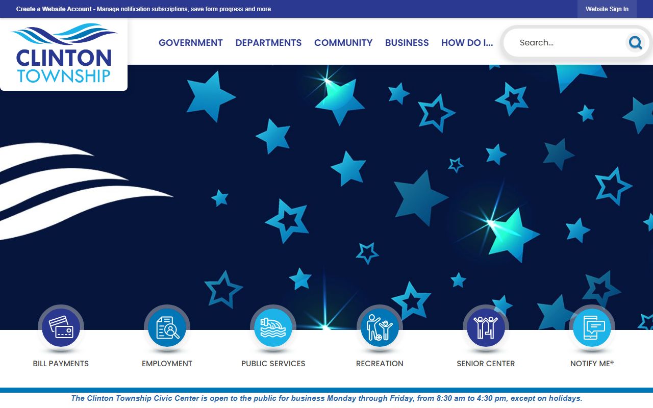 Clinton Township website for criminal court records and public records access in Macomb County