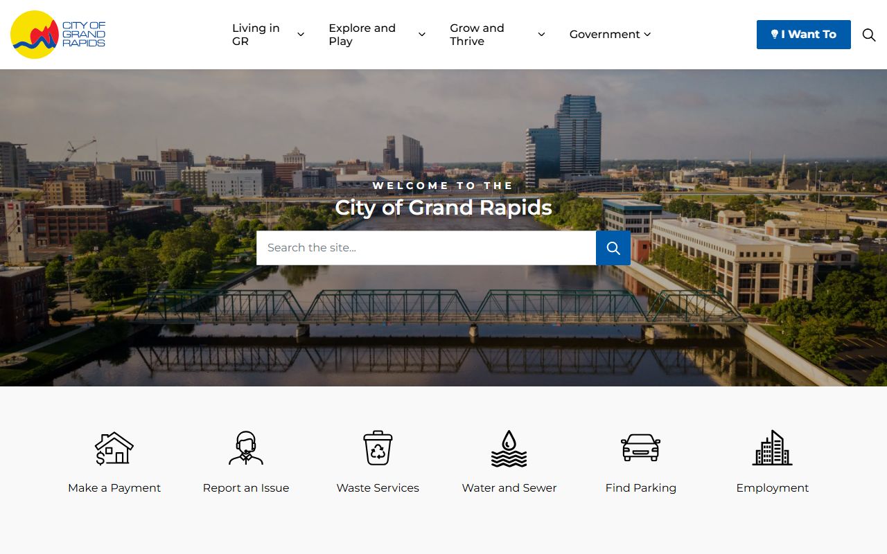Grand Rapids city website with criminal court records information