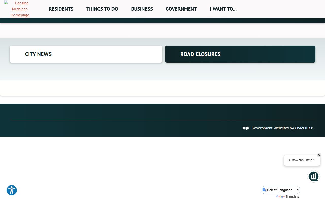 City of Lansing website for criminal court records and public records access