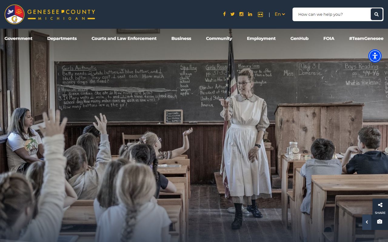 Genesee County government website for criminal court records