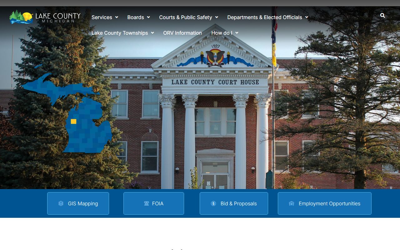Lake County government website for criminal court records