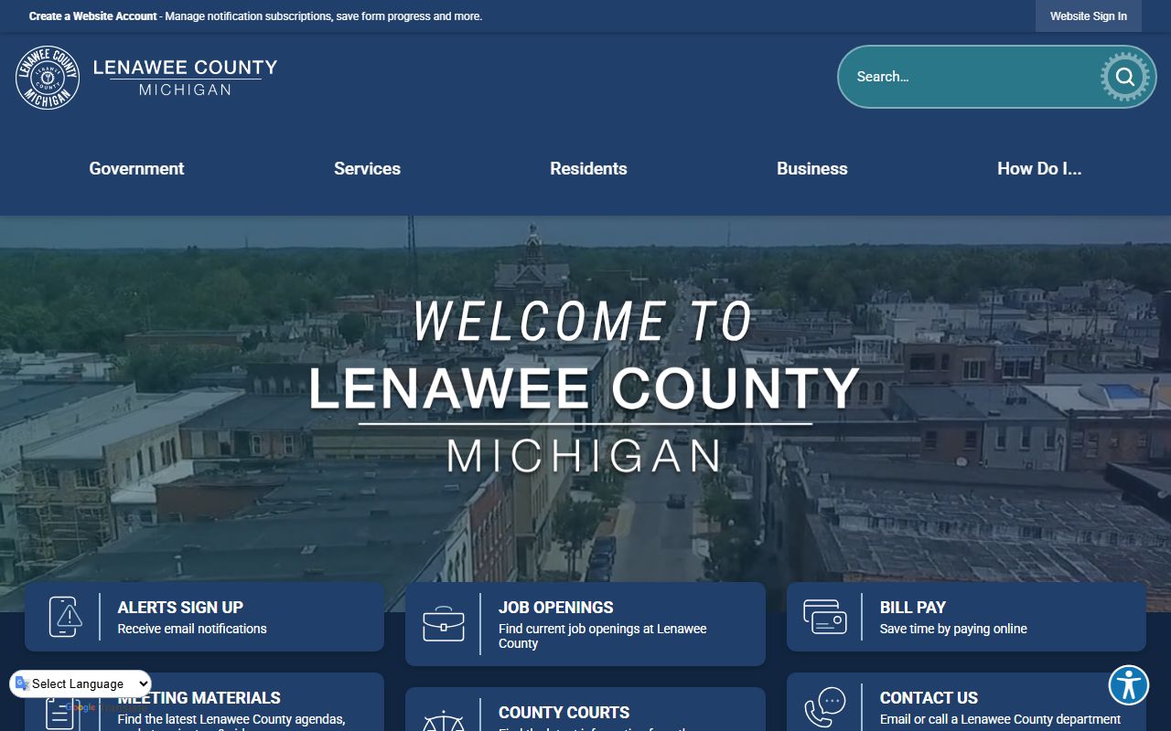 Lenawee County website for criminal court records
